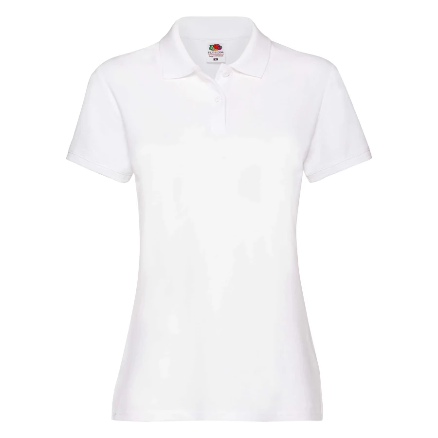 Sieviešu Polo krekliņš Fruit Of The Loom Premium - Balts