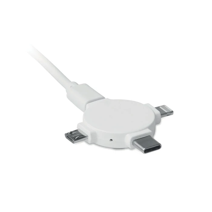 3-in-1 kabeļa adapteris - LIGO CABLE - balts