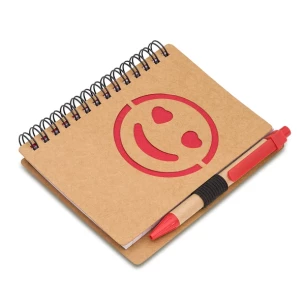 Smile vienkārša piezīmju grāmatiņa - Sarkana