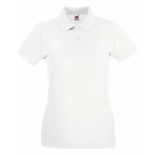 Sieviešu Polo krekliņš Fruit Of The Loom Premium - Balts