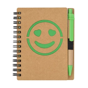 Smile vienkārša piezīmju grāmatiņa - Zaļa