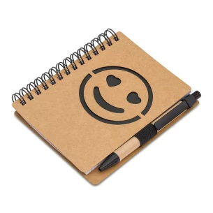 Smile vienkārša piezīmju grāmatiņa - Melna