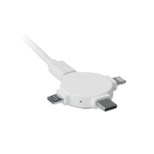 3-in-1 kabeļa adapteris - LIGO CABLE - balts