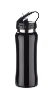 PATRO Tērauda bidons 600 ml - melns