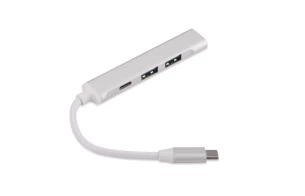 USB HUB sadalītājs - ROSKO - Sudraba krāsā
