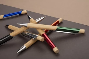 BALIS bambusa lodīšu pildspalva - Zila