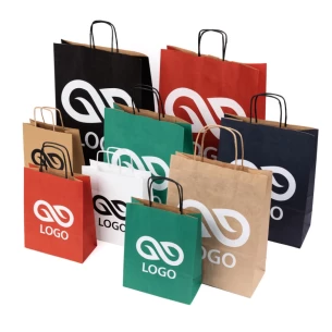 Dāvanu iepakojums A4 Krāsains maisiņš - zaļš