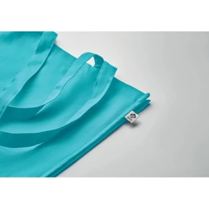 BENTE COLOUR organiskās kokvilnas soma - tirkīza krāsā