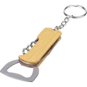 Bambusa atslēgu piekariņš 3-in-1 - brūns