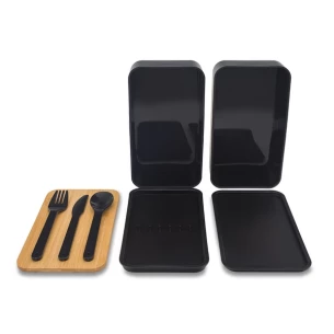 Victor pusdienu kaste dubultā - melna