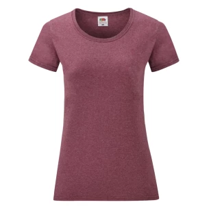 FOTL Lady-Fit ValueWeight T-krekls - bordo melanžs