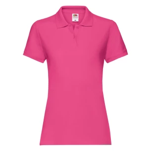 Sieviešu Polo krekliņš Fruit Of The Loom Premium - Rozā krāsā