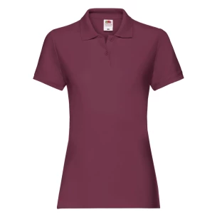 Sieviešu Polo krekliņš Fruit Of The Loom Premium - Burgundietis